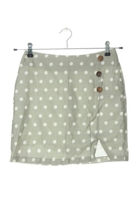 MINKPINK Minirock Damen Rock Gr. DE 34 khaki-weiß Casual-Look