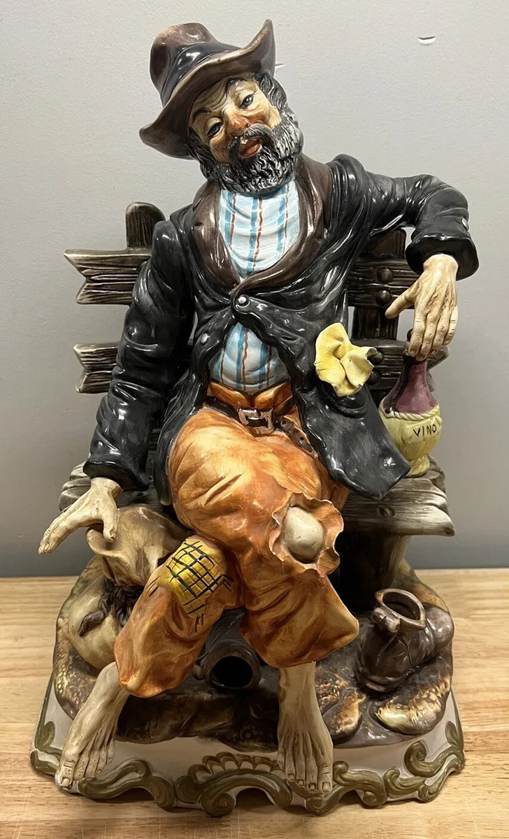 【保管品】CAPODIMONTE パランゾーネマスク　陶器　置物　ITALY Preços baixos em Capodimonte Hobo em Porcelana e Aparelhos de