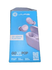 JLab GO Air POP True Wireless In Ear Headphones Color Lilac Damaged Box
