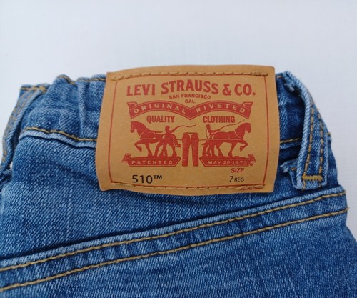 Levi's 510 Skinny Leg Denim Blue Jeans Boys Size 7 Reg - Picture 5 of 8