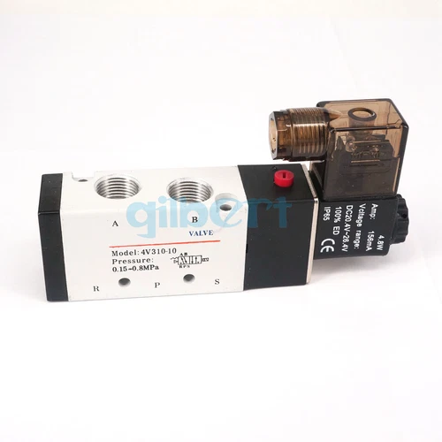 4V310-10 3/8" BSPT 5 Port 2 Position Single Solenoid Pneumatic Air Valve #F22