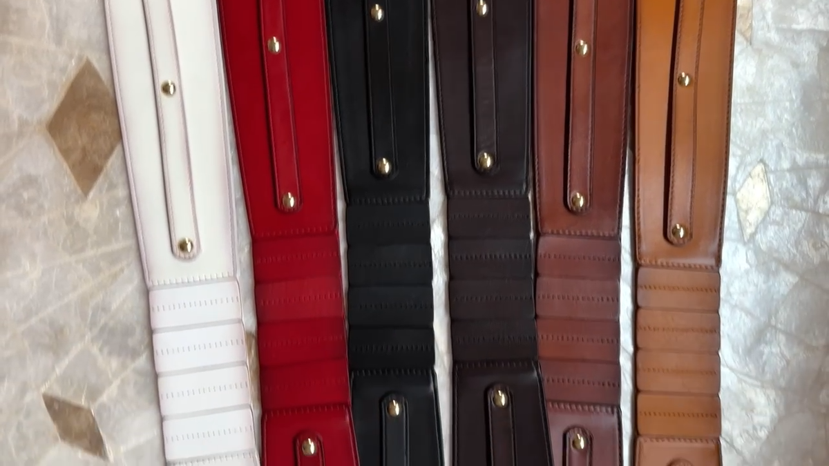 Women Wide Elastic Waist Vintage Soft Cowhide Full Grain  display picture 3