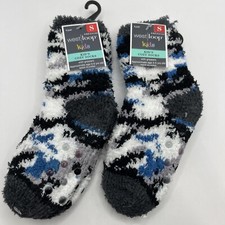 West Loop Kids Cozy Socks Non-Slip Small Shoe Size 4-8.5 Ages 3-5 yr Lot of 2