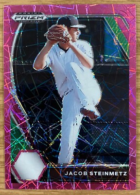 2021 Panini Prizm Draft Picks Pink Velocity #PDP77 Jacob Steinmetz Arizona