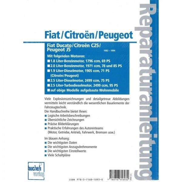Thumbnail - Citroen C25 (1982-1994) Reparaturanleitung Bucheli Verlag