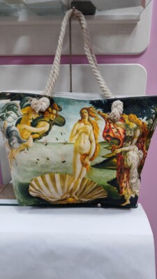 Tasche La nirth di Venus von Sandro Botticelli Canvas mit Seilgriffen Neu