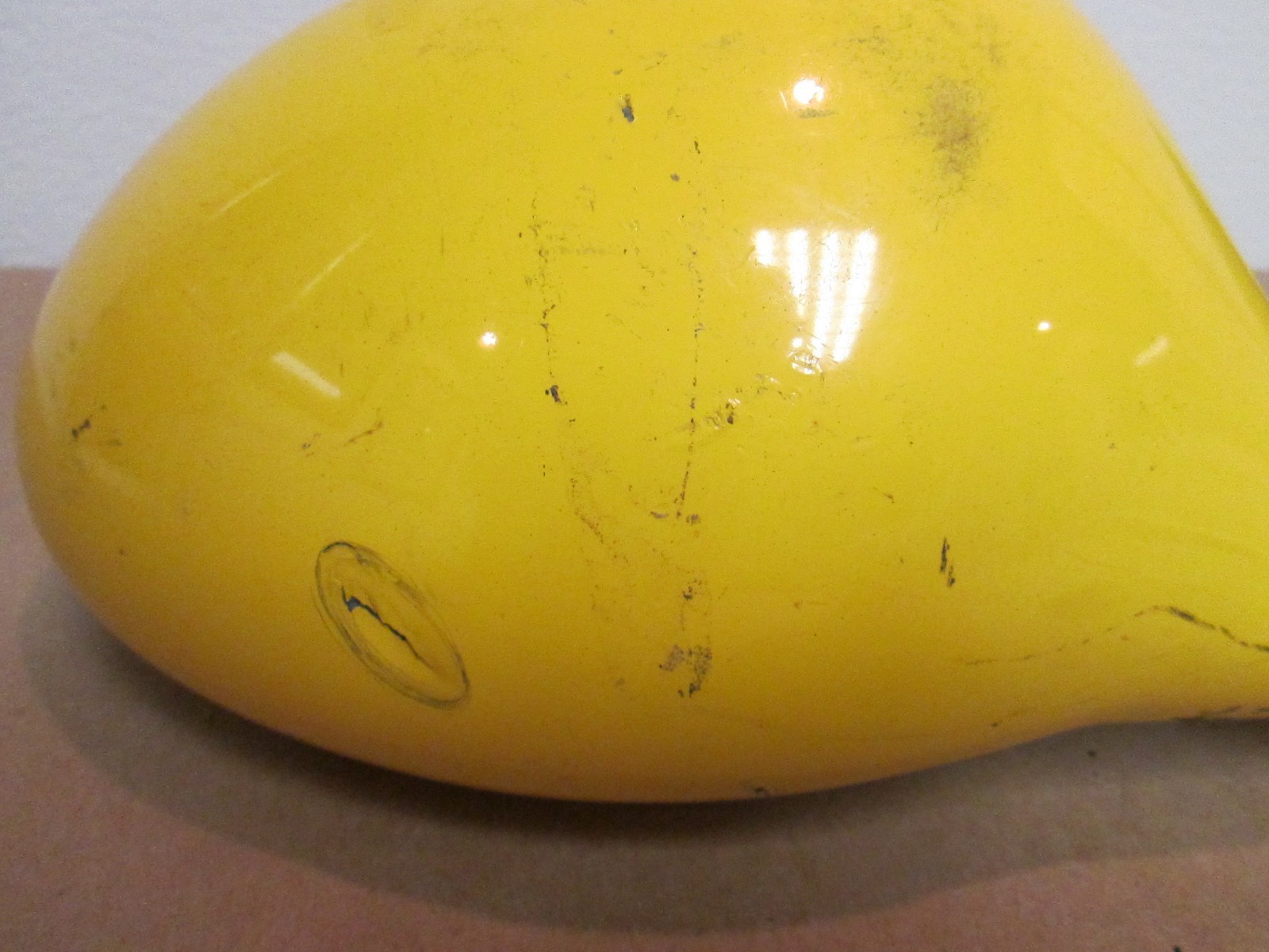 Ferrari 360 - RH  Door Side View Outer Mirror. Bright Yellow # 65732010