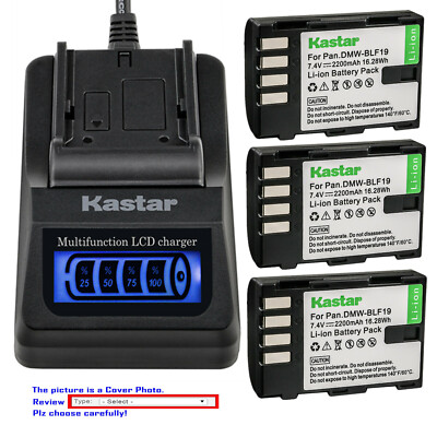 Kastar Battery LCD Quick Charger for Sigma sd Quattro Mirrorless Digital Camera