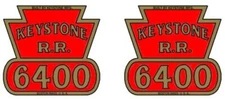 Keystone ride on rail road engine decal SHIPPING W/TRACKING