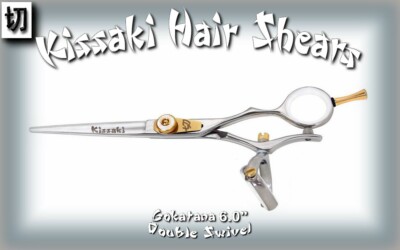 Kissaki Pro 6.0'' Gokatana SLV W DOUBLE SWIVEL Hair Cutting Salon Shears Scissors
