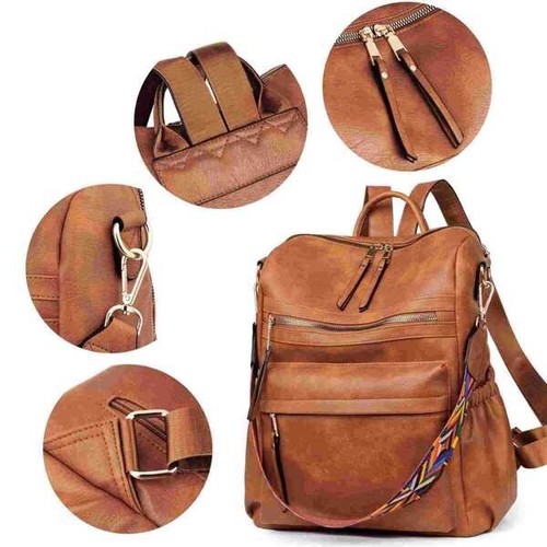 Für Frauen Mode PU Leder Designer Anti-Diebstahl Schule Rucksack Rucksack Handtasche