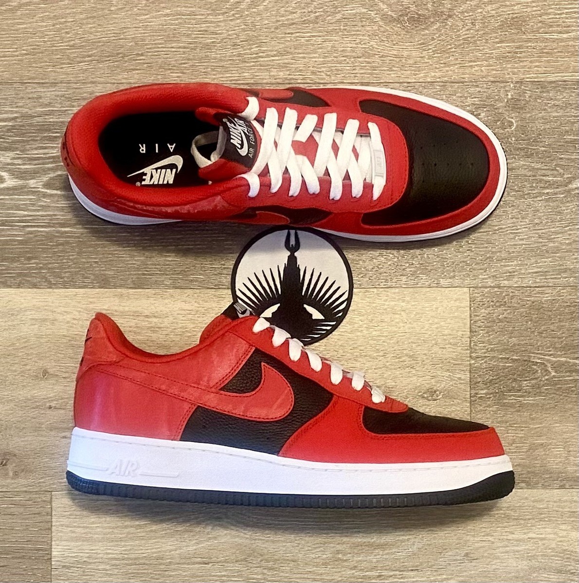 Nike ID Air Force 1 Nike By You 'Red Black White' DV3892-900 Men's