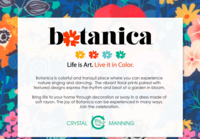 Moda BOTANICA 11845 17 Blue Floral CRYSTAL MANNING Quilt Fabric | eBay