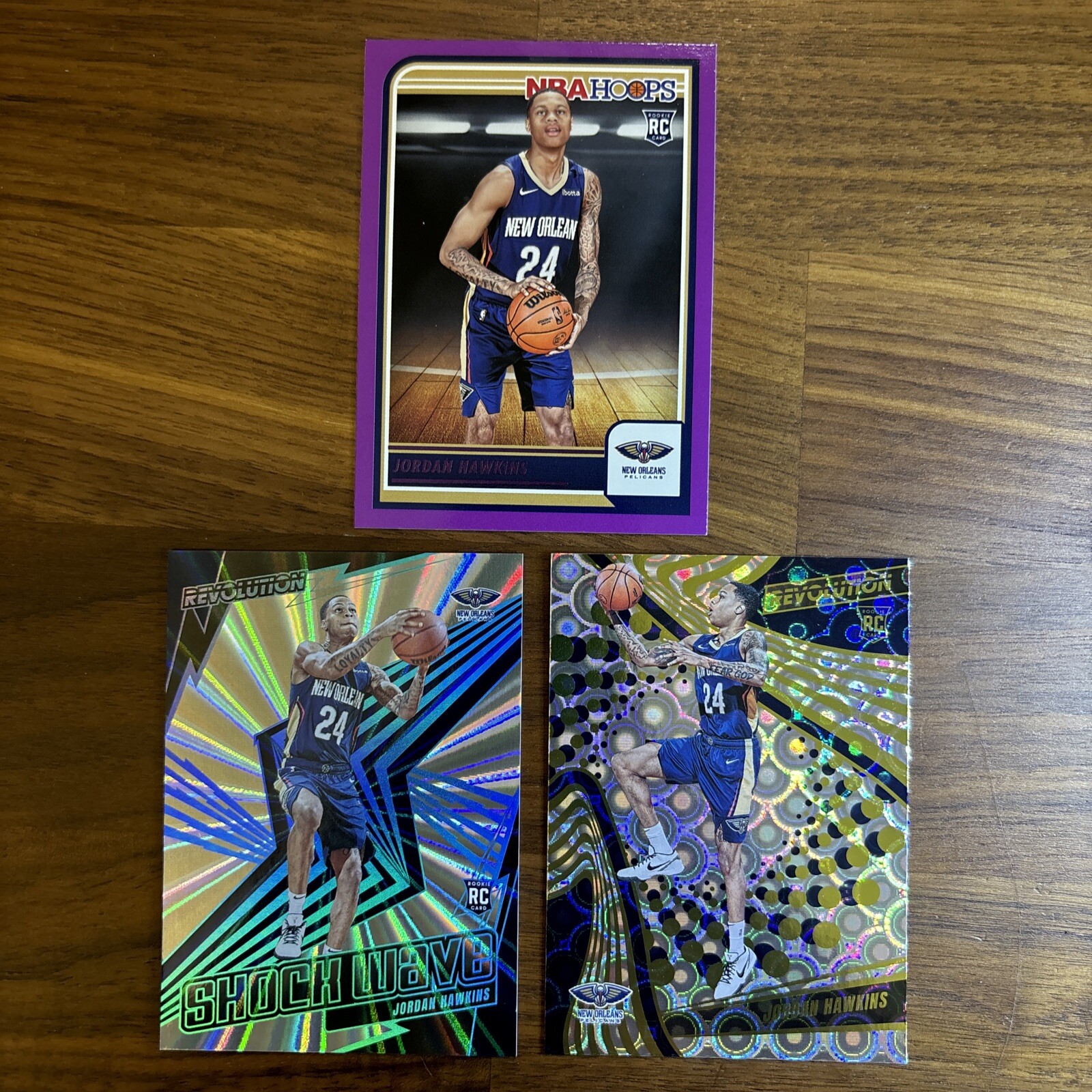 2023-24 Revolution Rookie Shockwave Sunburst Jordan Hawkins RC #70/75 Groove