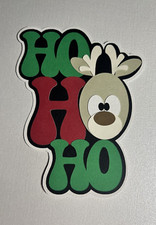 Christmas Ho Ho Ho Scrapbooking Die Cut Title. Multi-layered. Hand-crafted.
