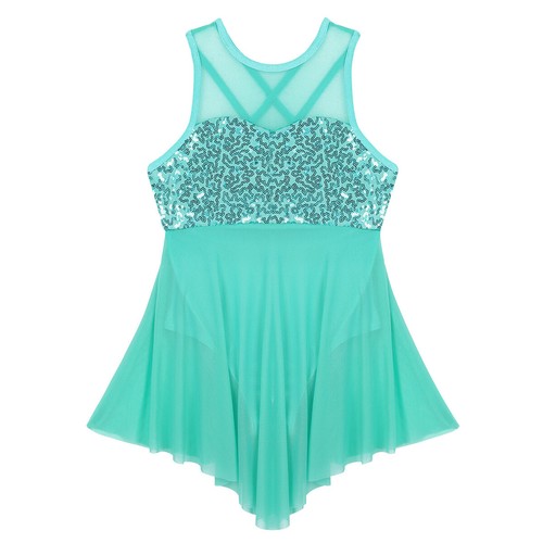 Girls Ballet Lyrical Dance Dress Contemporary Dancewear Sequins Dancing AU - Picture 112 of 165