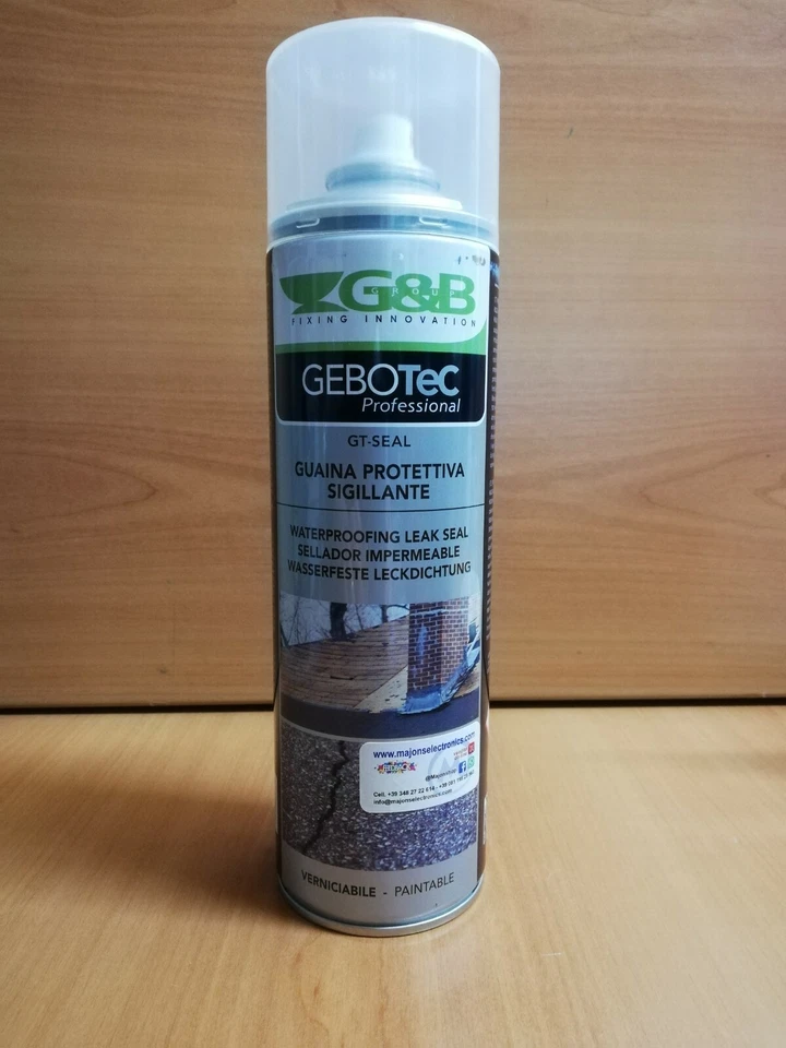 G&B Impermeabilizzante terrazze Guaina sigillante TRASPARENTE spray per SUPERFICI