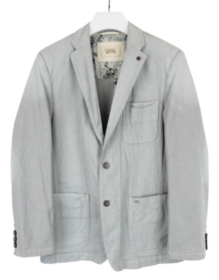 Camel Active Blazer Men's (UK) 48 Single Breasted Unlined Pockets Grey