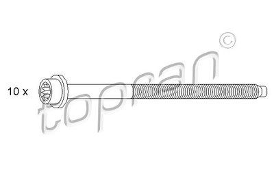TOPRAN 109 548 Bolzenkit, Zylinderkopf für AUDI, SEAT, SKODA, VW