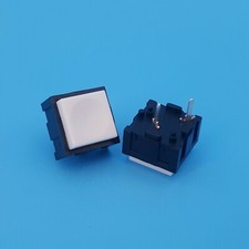 50Pcs White Square 12x12mm Momentary 2Pin OFF-MOM Mini Push Button Click Switch