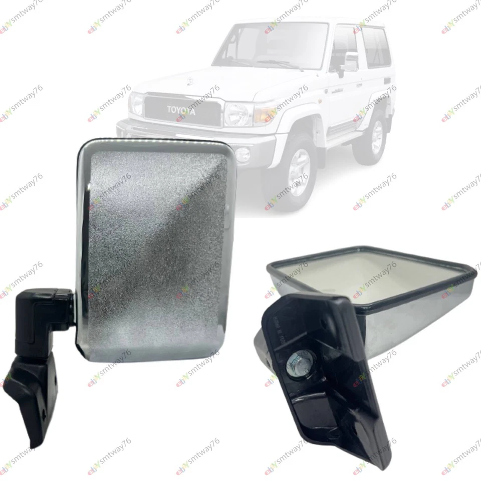 Par de espejos retrovisores Fit Toyota Land Cruiser 85-06 70 75 Series FJ70 75 HZJ73V 75 HZJ77V Foto 3 de 4
