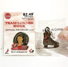 Vintage Team Canada Hockey Pin Mario Lemieux 2002 Collectors Toronto Sun Skate