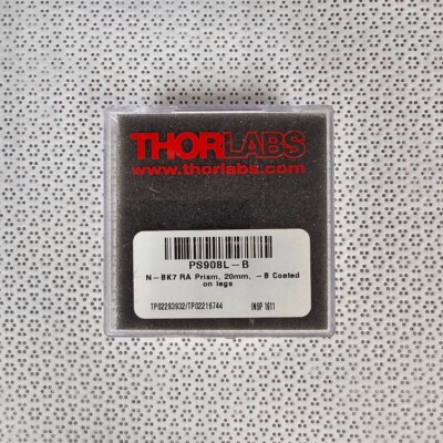 THORLABS PS908L-B - N-BK7 Right-Angle Prism, L = 20 mm, AR Coating on Legs