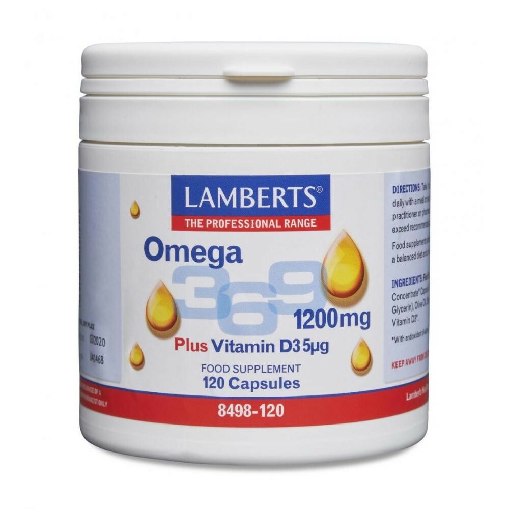 Lamberts Omega 3,6,9 1200mg  caps (120) BBE 06/2027