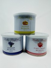BELLA PERFETTA Depilatory Wax 3x14oz Lot of 3 Honey, Lavender, Pink Cream NEW