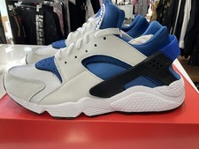 NIKE AIR HUARACHE, blanco/azul metro, talla 8 para hombre nuevas en caja