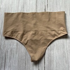 Spanx Women's EcoCare Seamless Shaping Thong Beige Large
