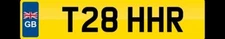 NUMBER PLATE PRIVATE REGISTRATION TAHIR'S T28 HHR TAHIR CHERISHED VEHICLE REG 