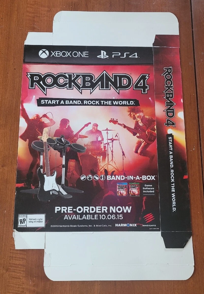 Xbox One PlayStation 4 ROCK BAND 4 PS4 GAMESTOP STORE DISPLAY