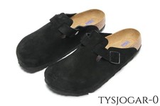 Birkenstock Boston Soft Footbed Clogs Black Suede Shoes Size 37-45 FREE SHIPPING