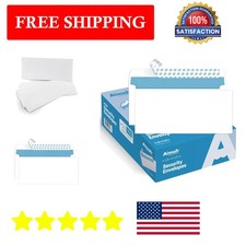 500 White Self-Seal Envelopes with Security Tint - Perfect for Business Needs
