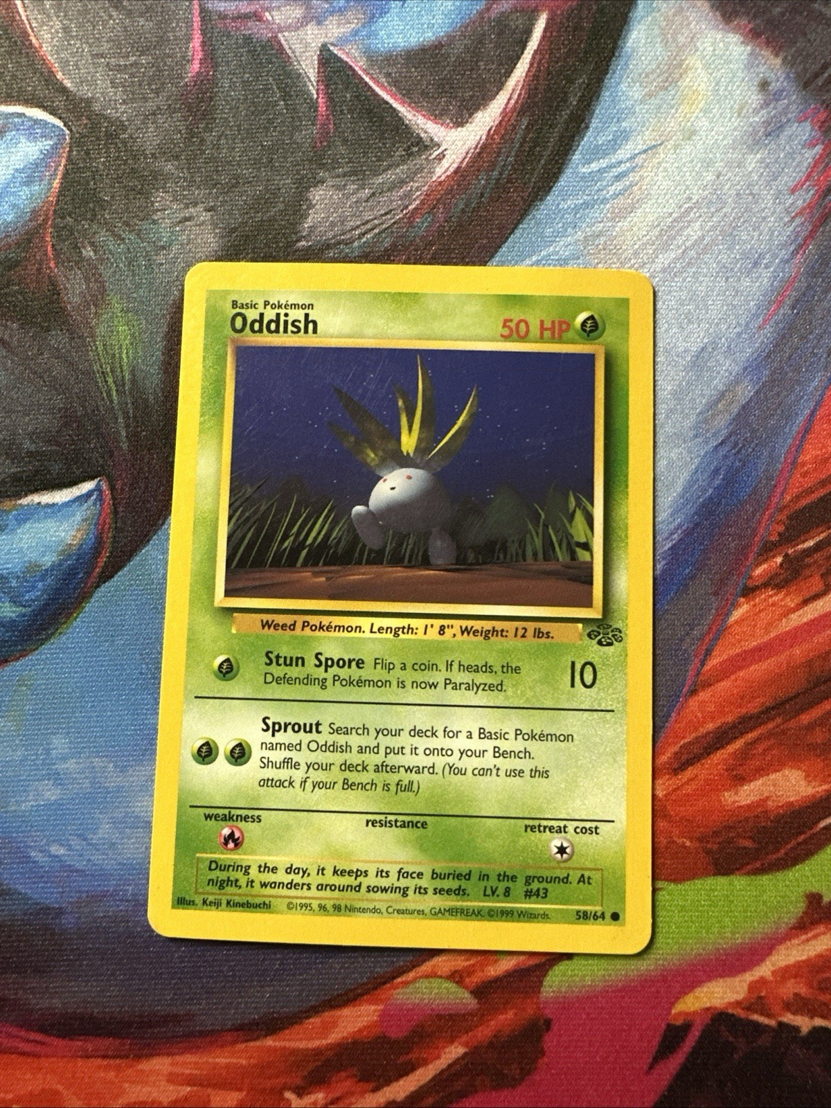 ODDISH 58/64 JUNGLE SET UNLIMITED POKEMON TCG CCG 1999 NM