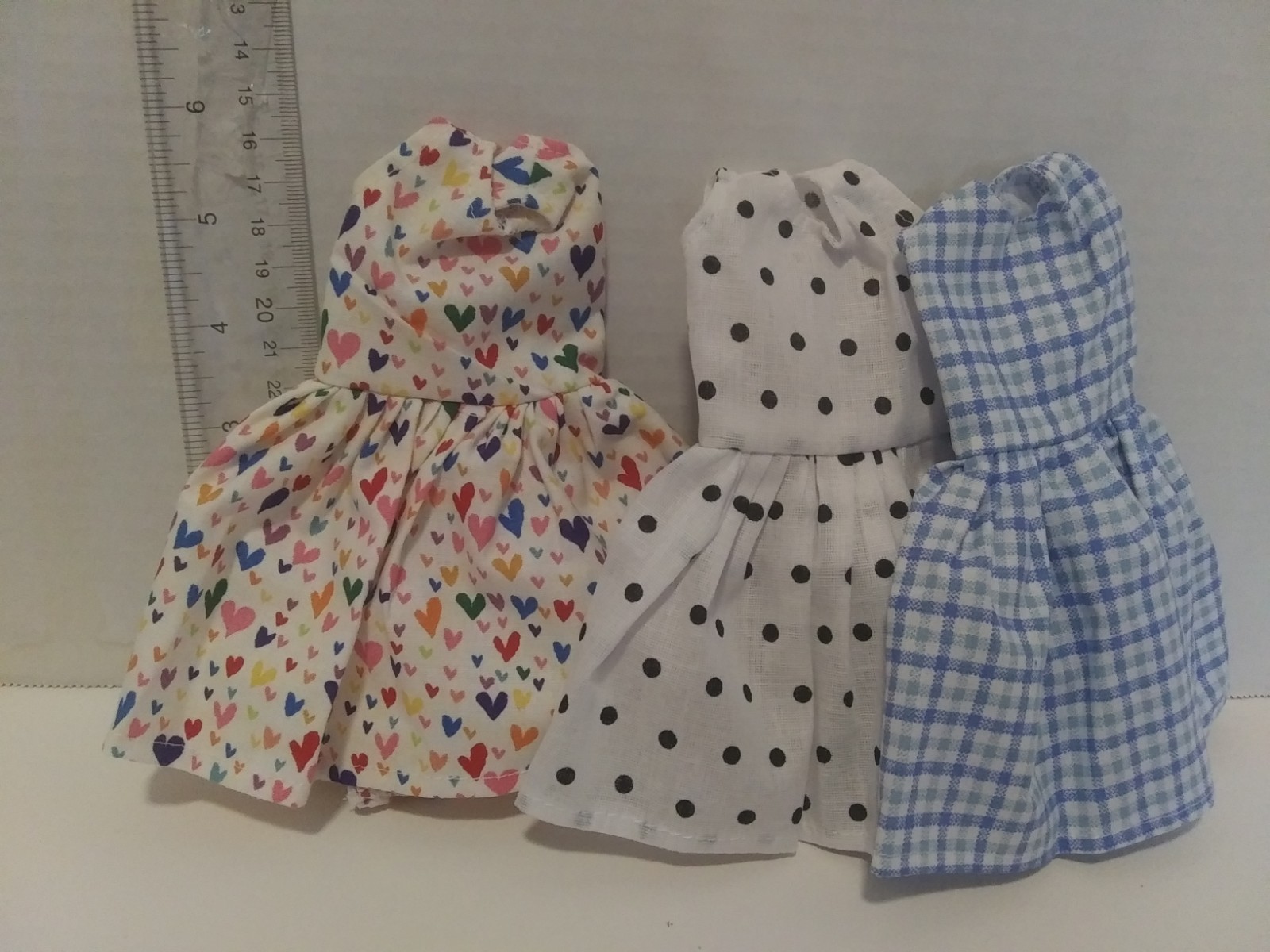 Doll Clothes Handmade to fit Curvy Barbie doll- Lot 0f 3--Dresses,-  K115