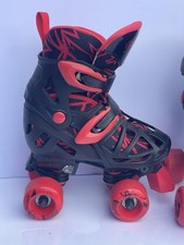 Roller Derby Quad Skates Youth Size 12-2 Red / Black Quick Fit Energy Flex Nice 