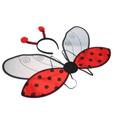 Foldable Ladybug Wings Kids Costume Set Fairy Accessories Children Cosplay