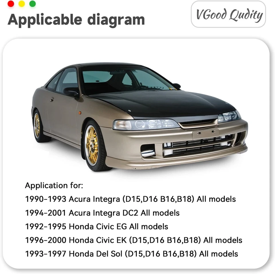 Intercooler Pipe & Coupler Kit for Honda Civic 1992-2000 Acura Integra 1994-2001 - Image 3 of 4