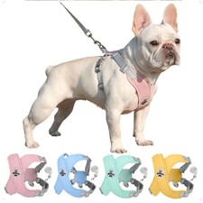 X Dog Harness and Leash Set Breathable Pet Chest Strap Reflective French Bulldog