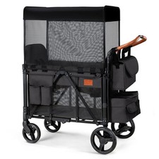 Wagon Stroller for 2 Kids, High Seat  5 Point Harness,Adjustable Handlebar