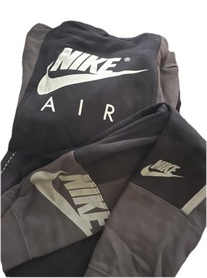 Nike Air kids 2-Piece Tracksuit Set Full Zip Jacket Pants Black/Gray M