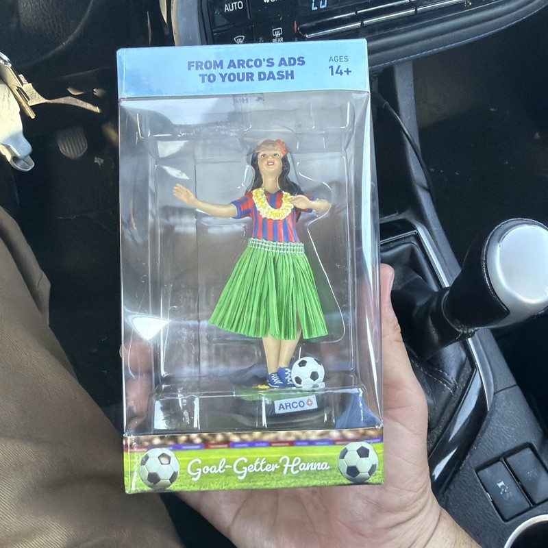 RARE ARCO GAS HANNA BOBBLE HULA GIRL HTF VINTAGE SOLD OUT NEW IN BOX
