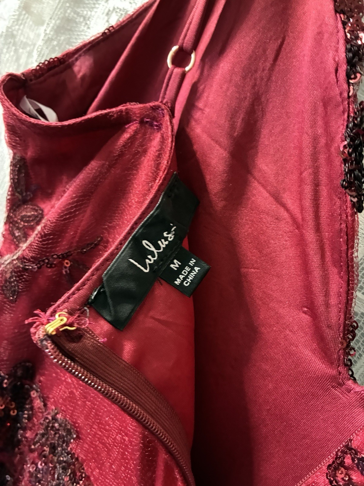 Lulus Shine Language Ruby Wine Red Sequin Mermaid… - image 8