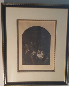 ANTIQUE RELIGION ADORATION OF THE SHEPHERDS REMBRANDT HELIOGRAVURE HANFSTAENGL !