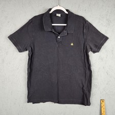 Brooks Brothers Polo Shirt Mens 2XL Gray Slim Fit 1818 Golden Fleece Embroidered