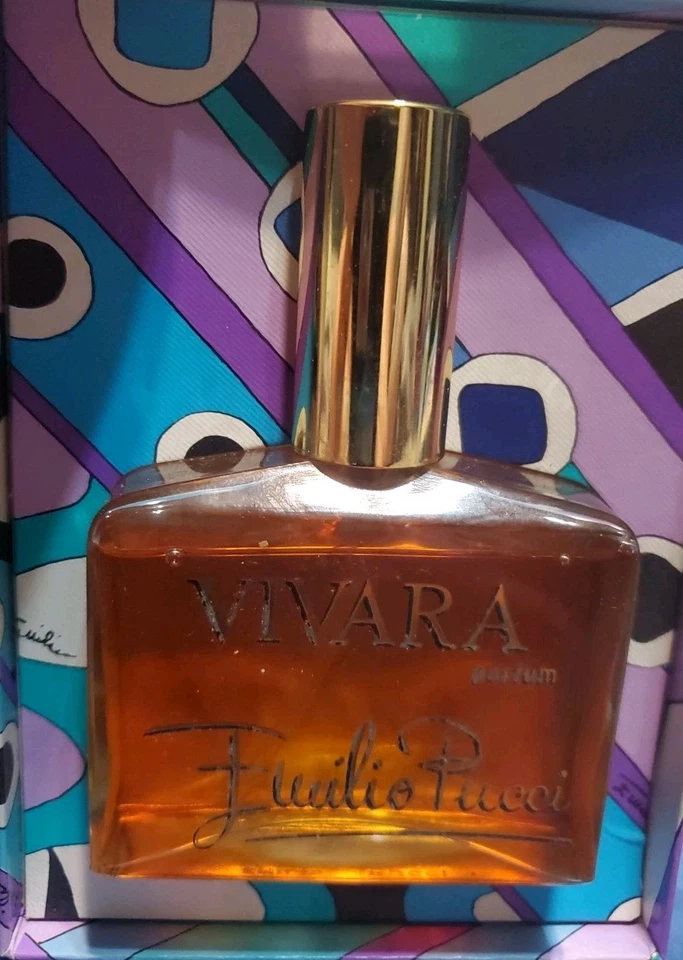 Emilio Pucci VIVARA Parfum Франция духи спрей 2 унц #760 новый в коробке новый из старых запасов винтажный - Изображение 2 из 4