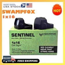 Swampfox Sentinel Green DotSight 1x16 3MOA Micro Reflex Manual Adiust For aiming