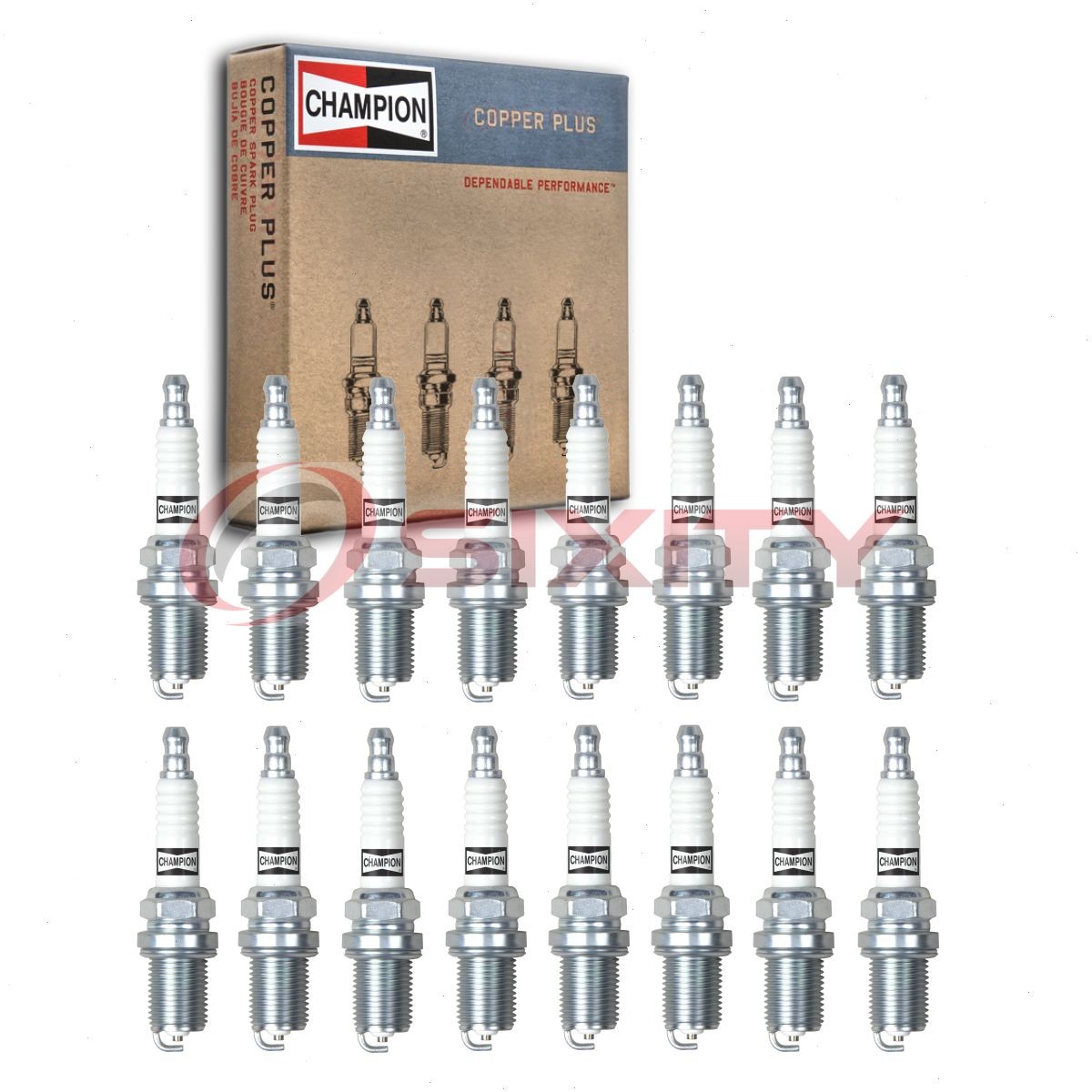 16 pc Champion Copper Plus Spark Plugs for 2000-2006 Mercedes-Benz S430 4.3L yg